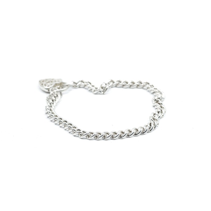 Bratara zale cuban s inimoara Argint