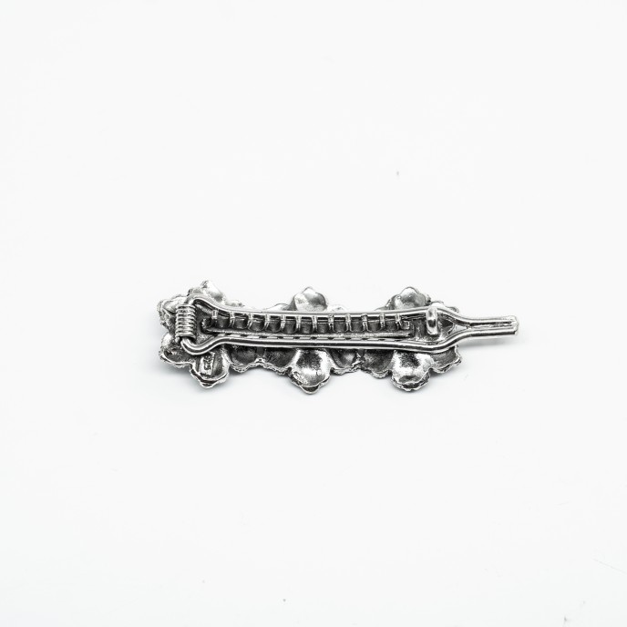 Agrafa de par trei flori Argint