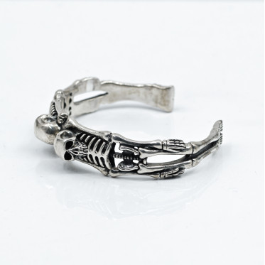 Bratara fixa doi scheleti Argint