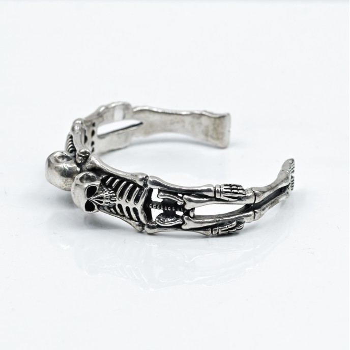 Bratara fixa doi scheleti Argint