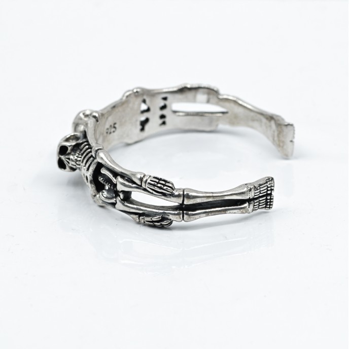 Bratara fixa doi scheleti Argint