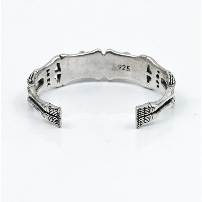 Bratara fixa doi scheleti Argint