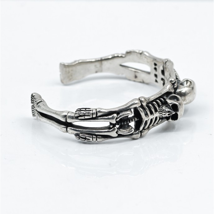 Bratara fixa doi scheleti Argint
