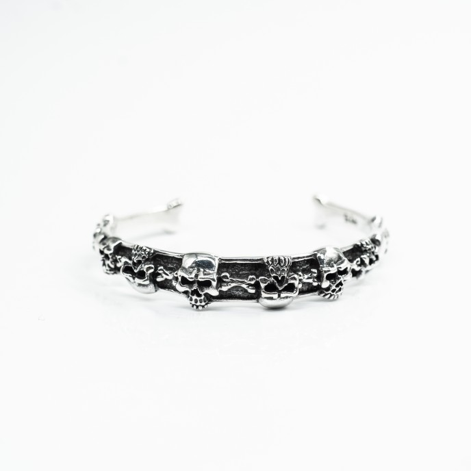 Bratara fixa cranii Argint