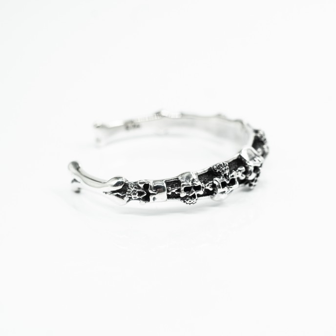 Bratara fixa cranii Argint