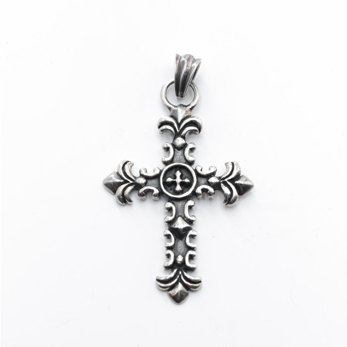 Pandantiv cruce gotica crin imperial Argint
