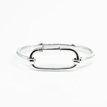 Bratara fixa carabina Argint