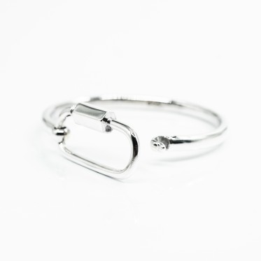 Bratara fixa carabina Argint