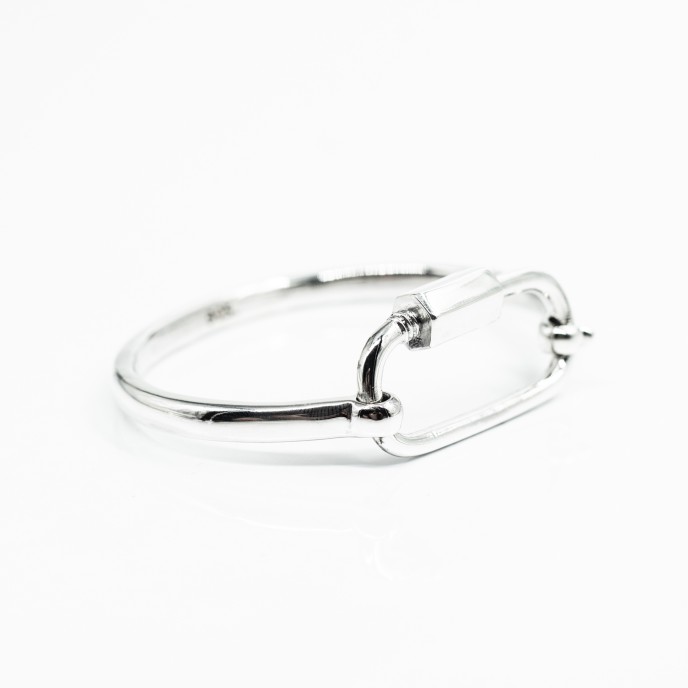 Bratara fixa carabina Argint