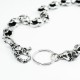 Lant chei capete de mort xxl Argint
