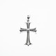 Pandantiv gotic cruce bulina L Argint