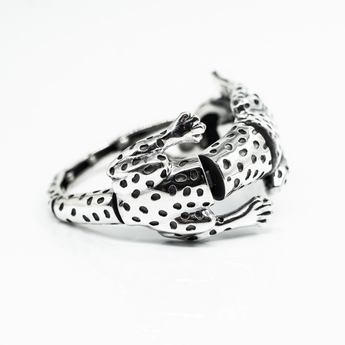 Bratara fixa corp pantera Argint