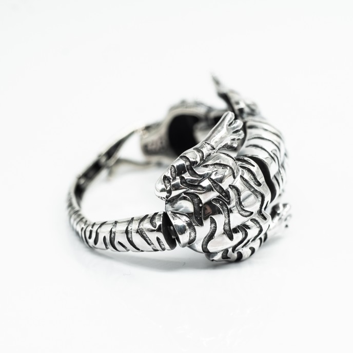 Bratara fixa corp pantera Argint