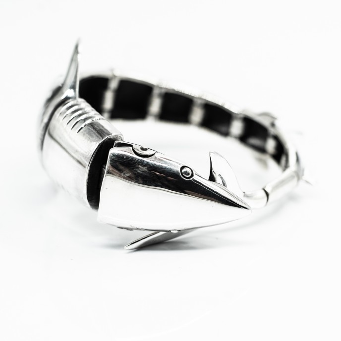 Bratara fixa corp de rechin Argint