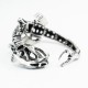 Bratara fixa schelet de pantera Argint
