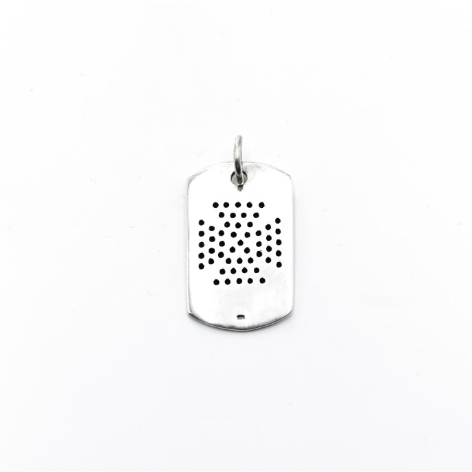 Pandantiv placuta cruce c.z.negre Argint