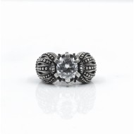 Inel doua coroane c.z.transparent Argint