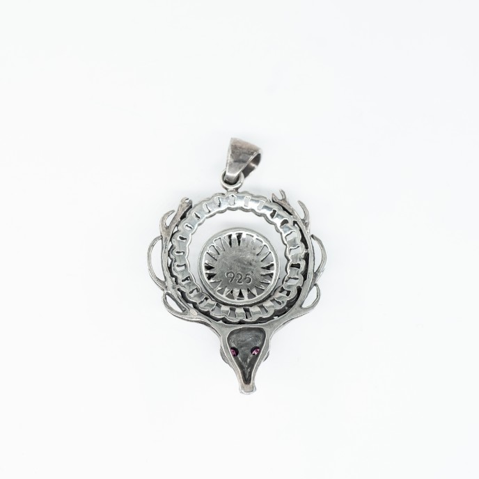 Pandantiv craniu cerb Argint