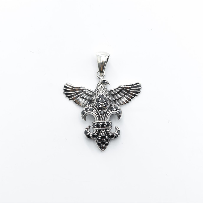 Pandantiv vultur Fleur de Lys c.z Argint