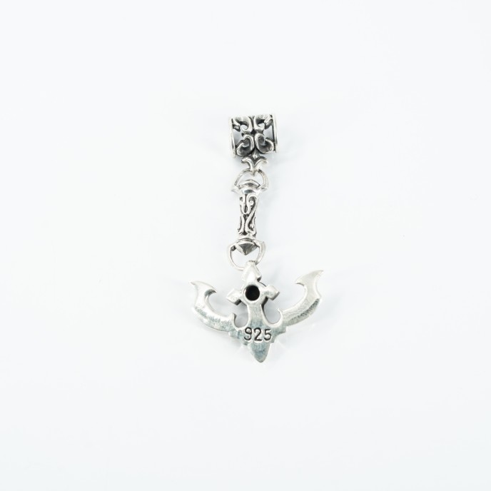 Pandantiv ancora cz negru Argint