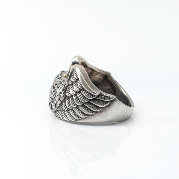 Inel inima inaripata c.z Argint