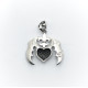 Pandantiv inima inaripata c.z.negre Argint