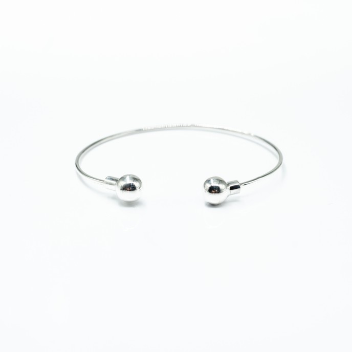 Bratara fixa doua bile 1.5*60 Argint