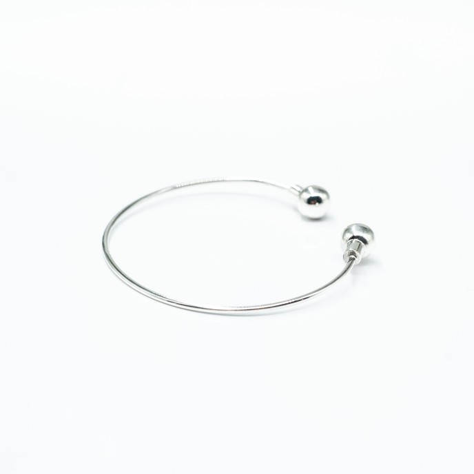 Bratara fixa doua bile 1.5*60 Argint