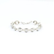 Bratara flexibila cerculete pietre naturale Argint