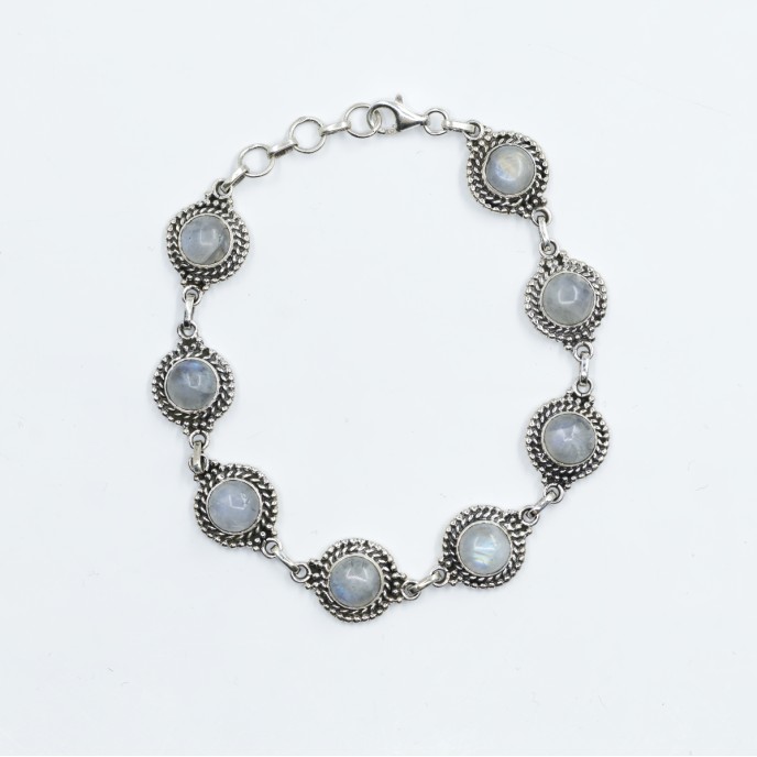 Bratara pietre naturale buburuze Argint