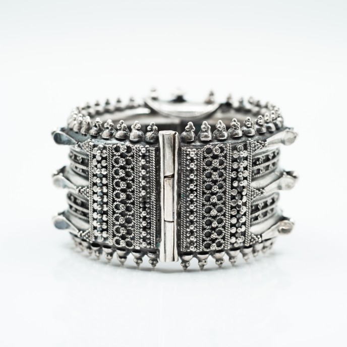 Bratara fixa lata con 6cm Argint