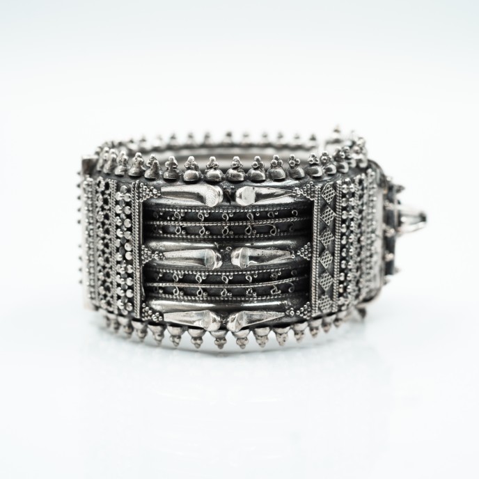 Bratara fixa lata con 6cm Argint