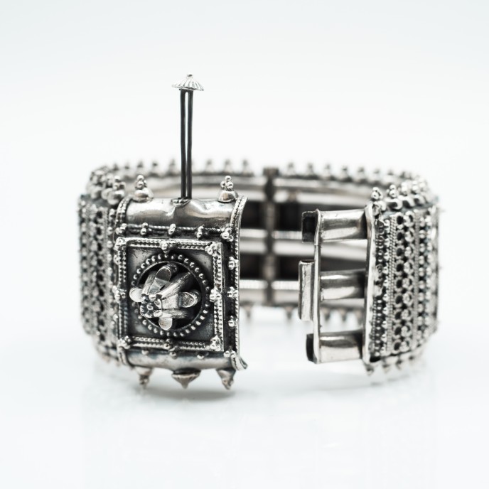 Bratara fixa lata con 6cm Argint