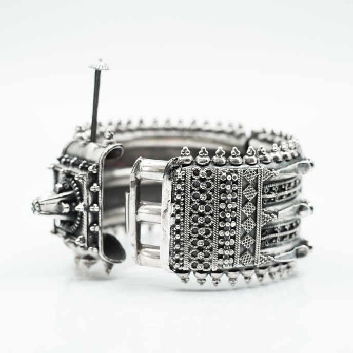 Bratara fixa lata con 6cm Argint