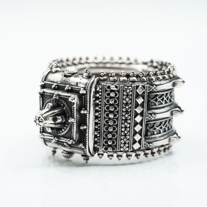 Bratara fixa lata con 5.7cm Argint