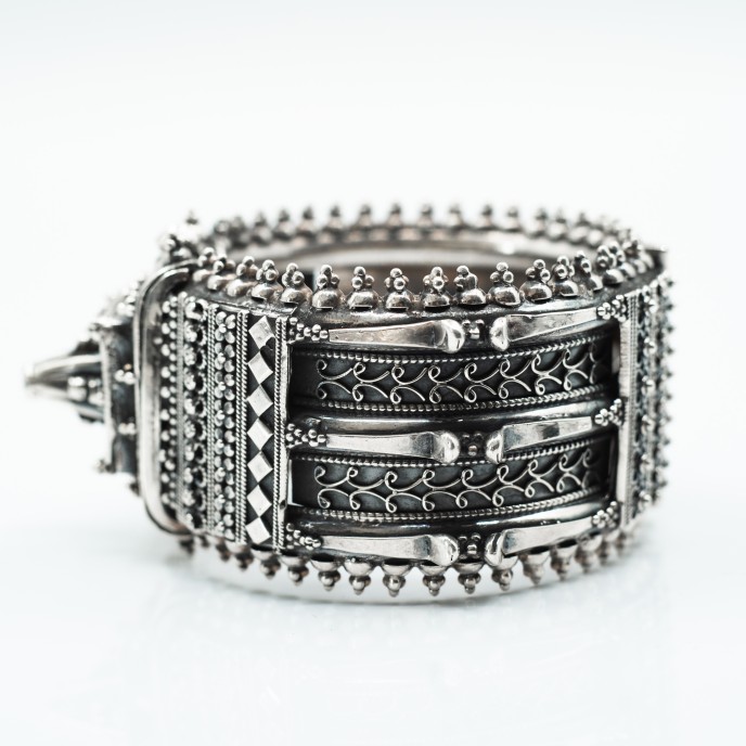 Bratara fixa lata con 5.7cm Argint