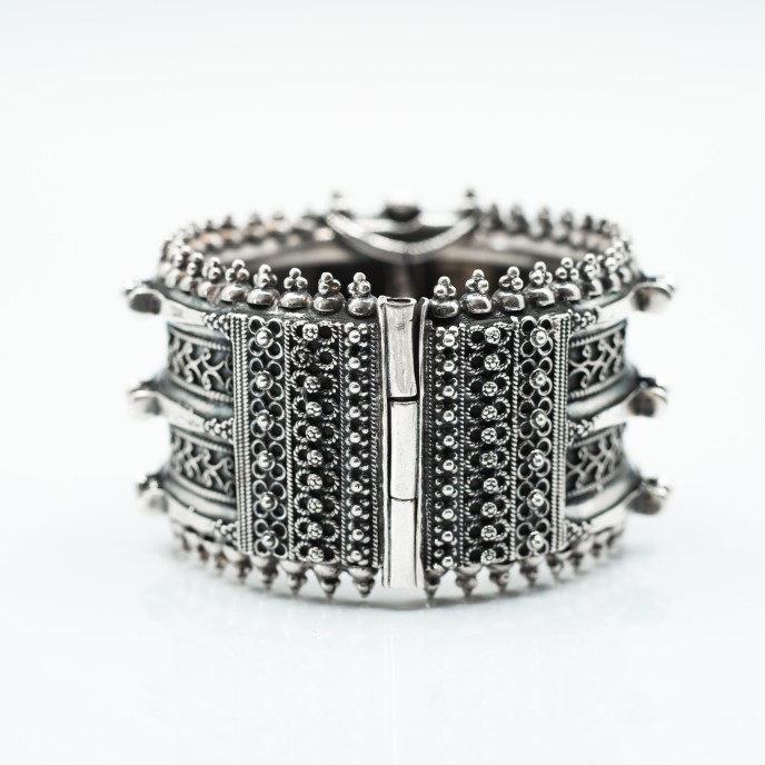 Bratara fixa lata con 5.7cm Argint