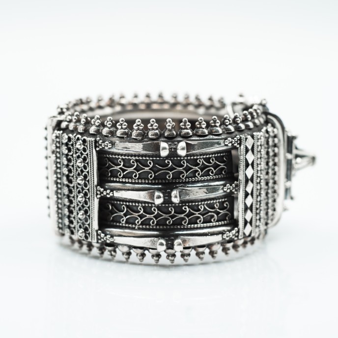 Bratara fixa lata con 5.7cm Argint