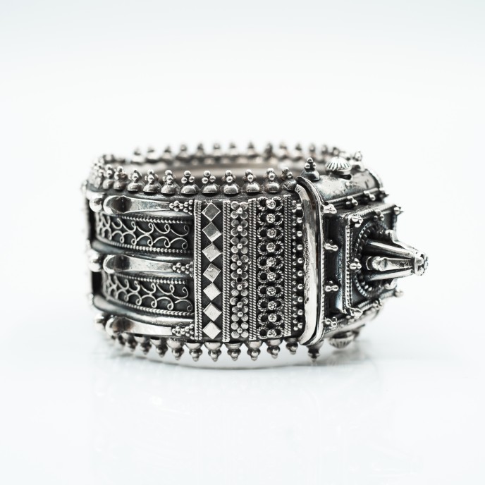 Bratara fixa lata con 5.7cm Argint