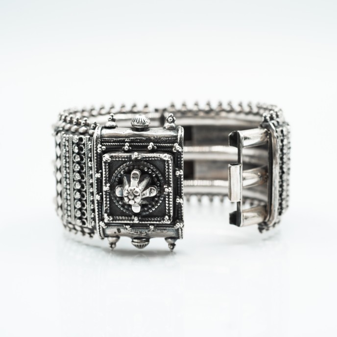 Bratara fixa lata con 5.7cm Argint