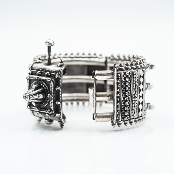 Bratara fixa lata con 5.7cm Argint