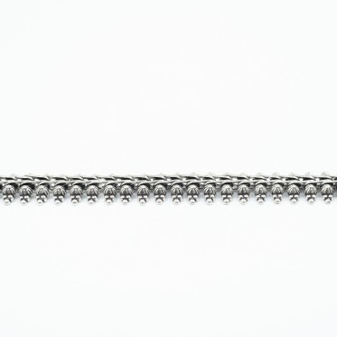 Bratara flexibila spic model flori Argint