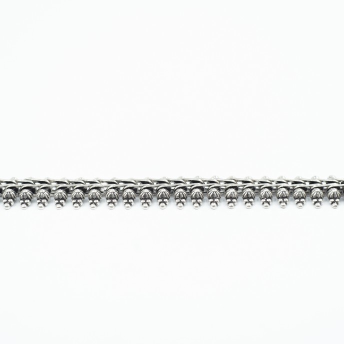 Bratara flexibila spic model flori Argint