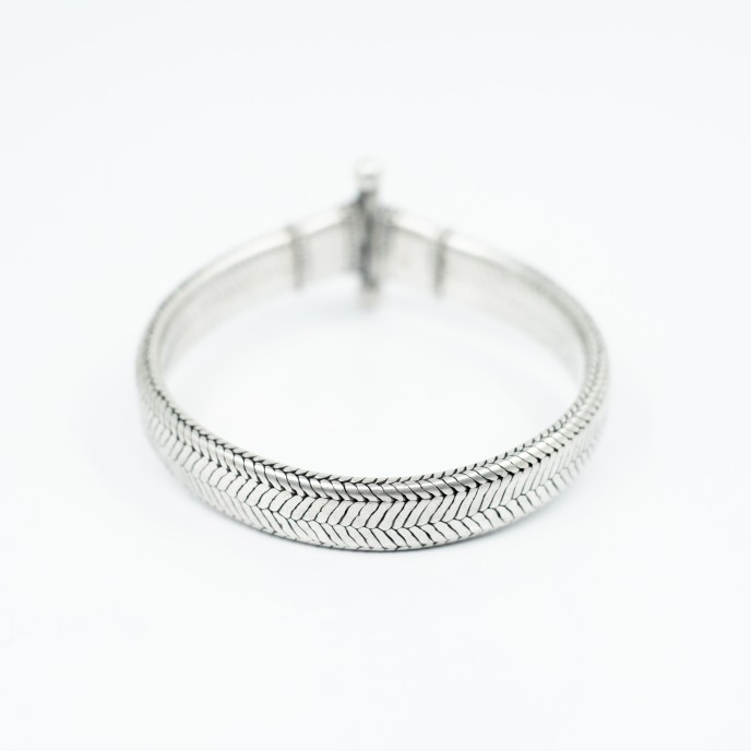 Bratara model sarpe plat spirala Argint