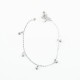 Bratara picior lant bulina floare Argint
