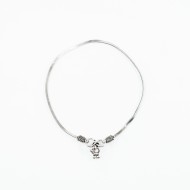 Bratara picior lant sarpe aplatizat Argint