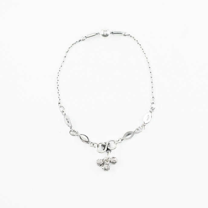 Bratara picior cilindrii si bile Argint