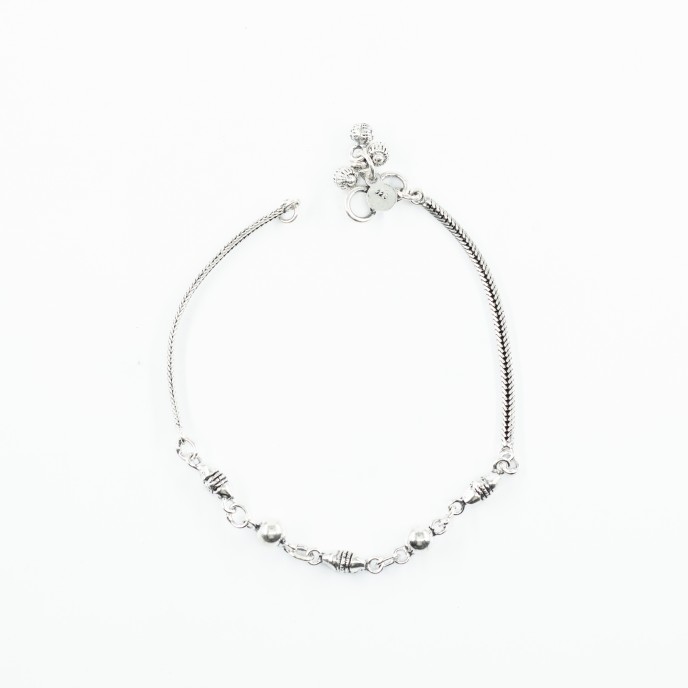 Bratara picior conuri si bile Argint