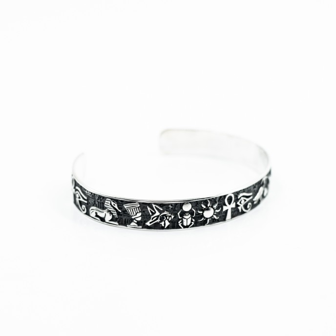 Bratara fixa simboluri Egiptene Argint