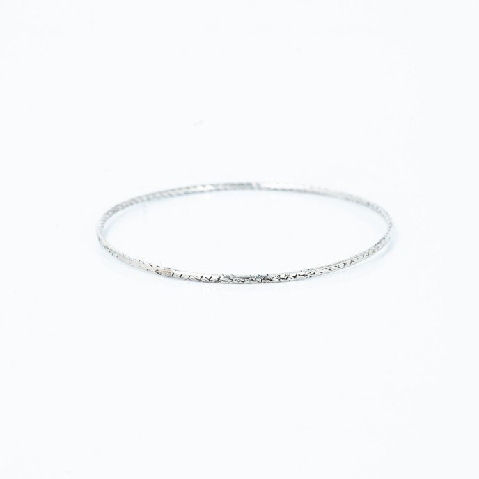 Bratara fixa circulara model subtire Argint